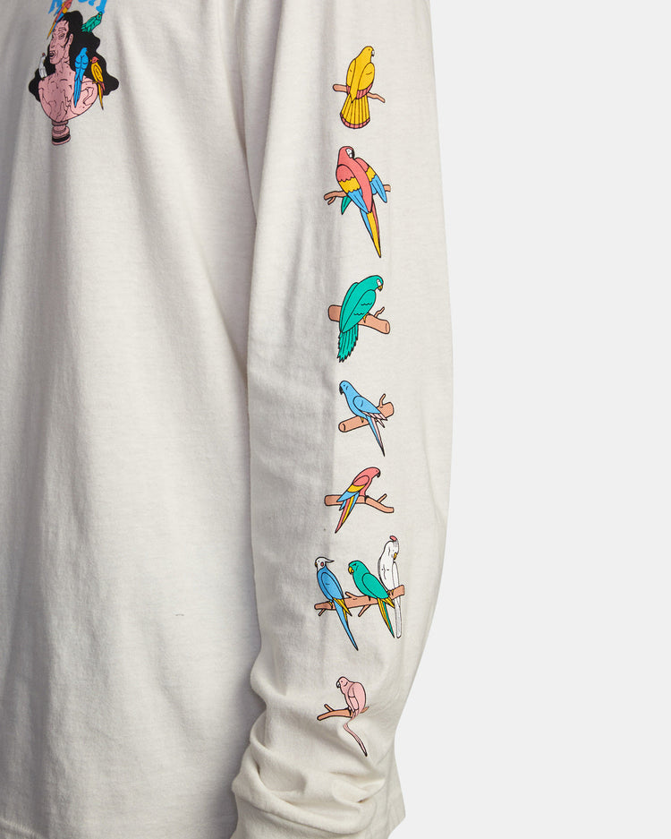 Lp X Klw Parrot Ice Long Sleeve Tee - Antique White