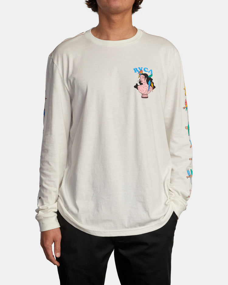 Lp X Klw Parrot Ice Long Sleeve Tee - Antique White