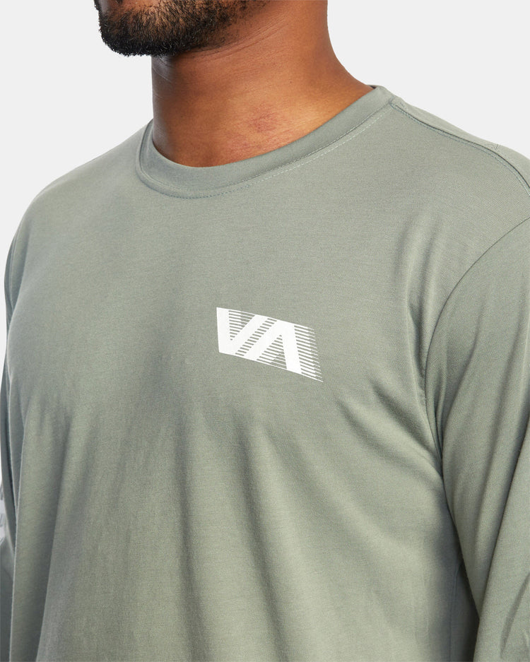 Big RVCA Speed Long Sleeve Workout Shirt - Agave Green