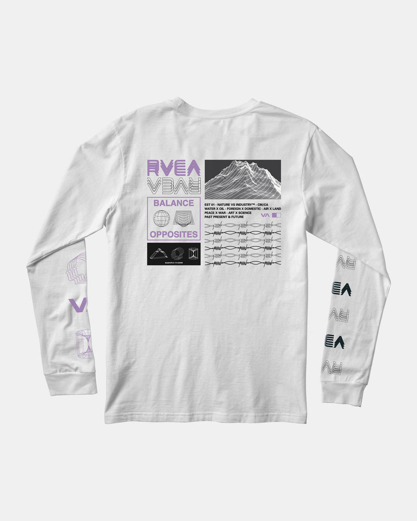 Wire Frame Long Sleeve Tee - White