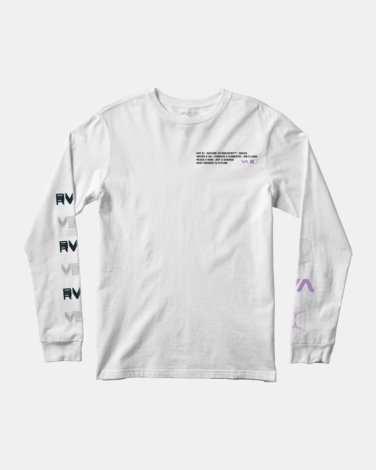 Wire Frame Long Sleeve Tee - White