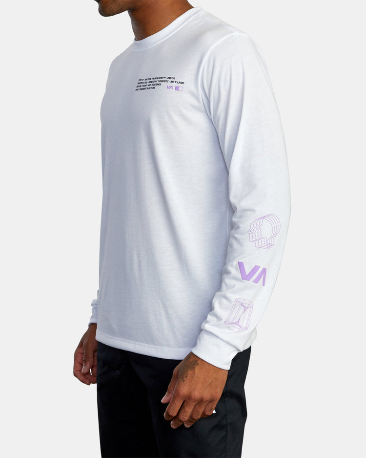 Wire Frame Long Sleeve Tee - White