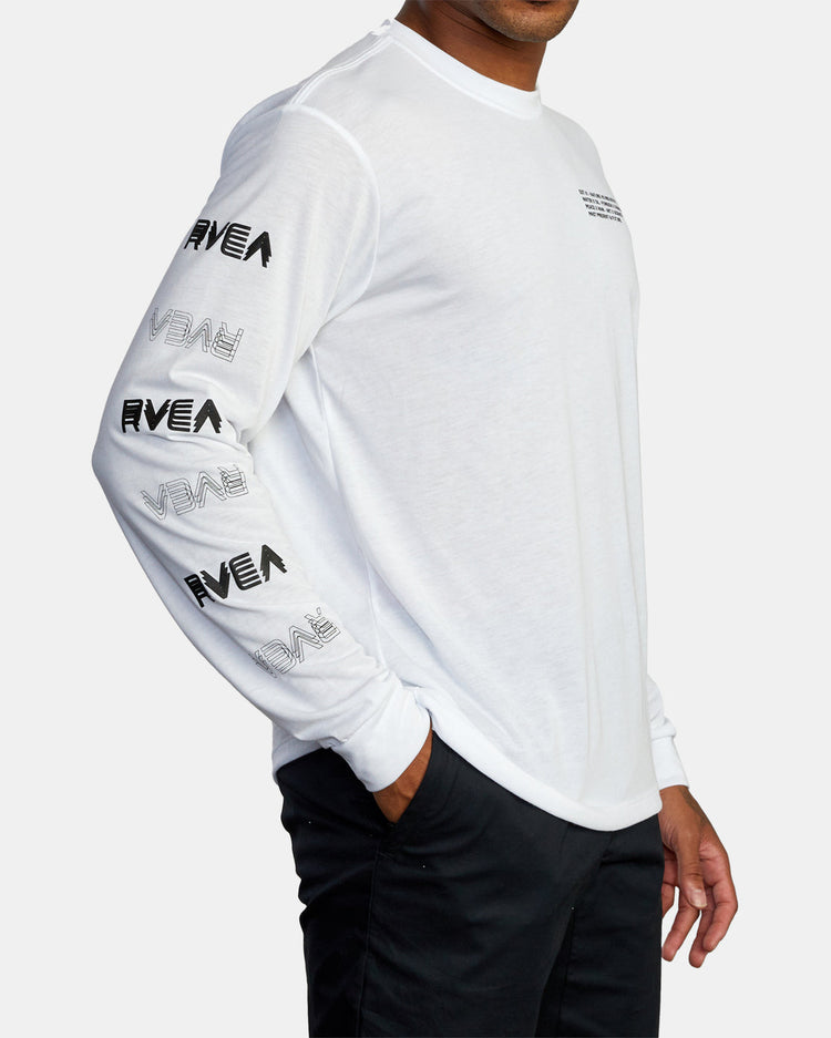 Wire Frame Long Sleeve Tee - White