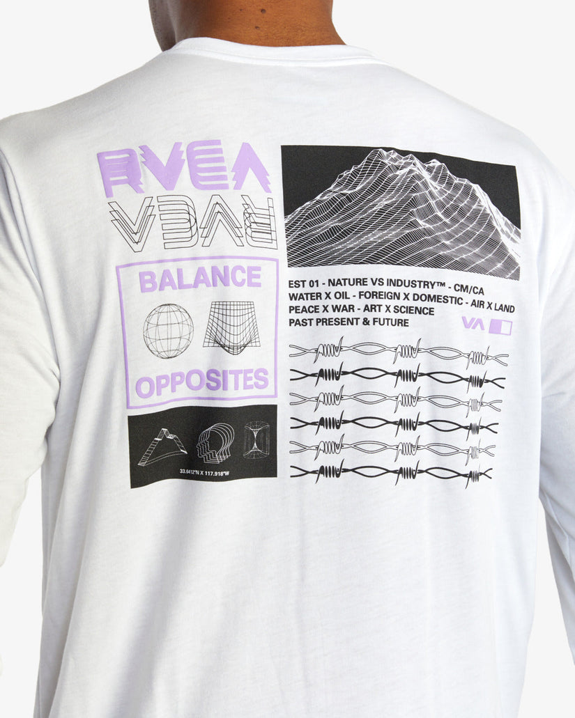 Wire Frame Long Sleeve Tee - White