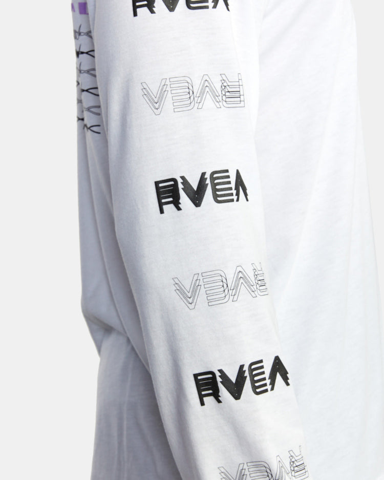 Wire Frame Long Sleeve Tee - White