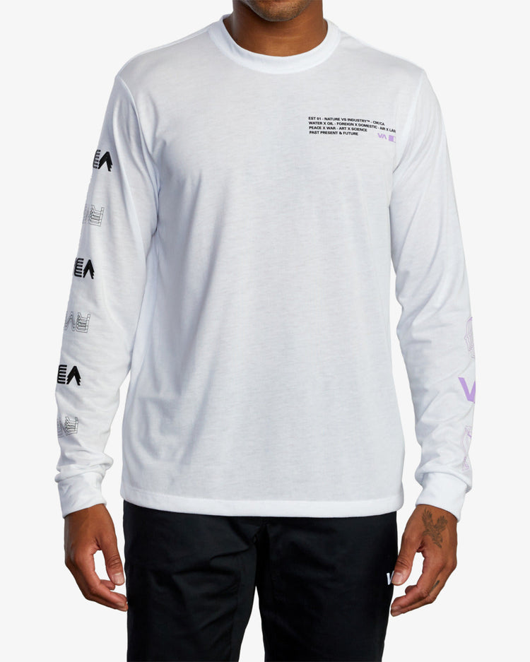 Wire Frame Long Sleeve Tee - White