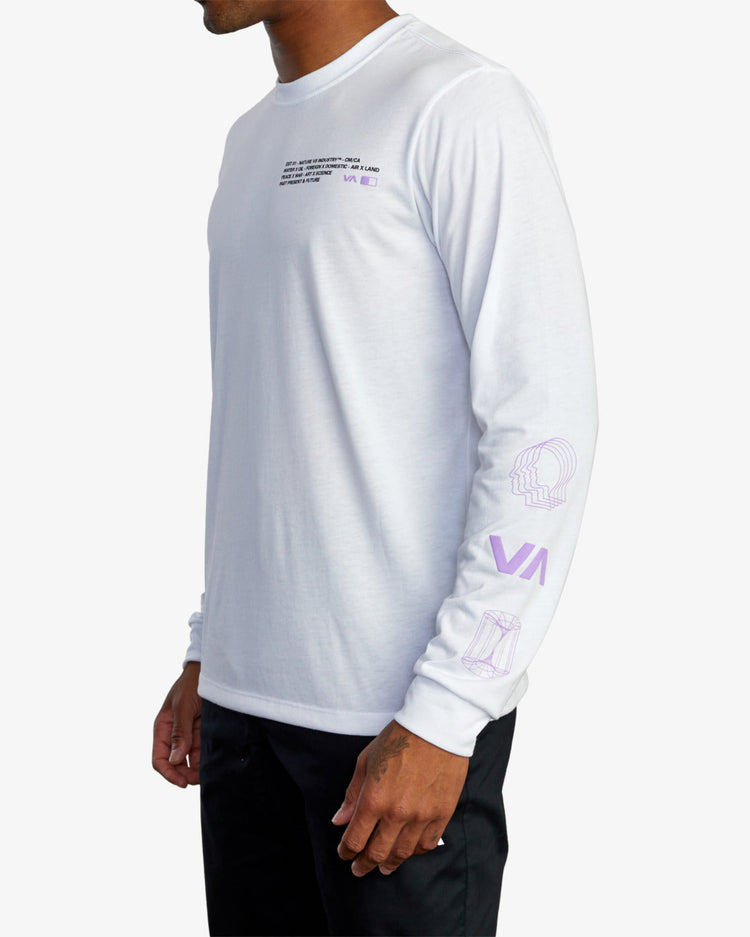 Wire Frame Long Sleeve Tee - White