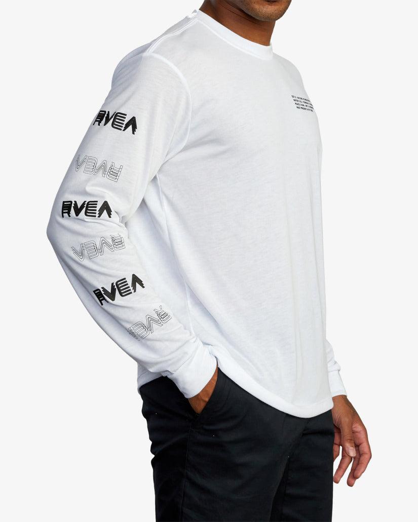 Wire Frame Long Sleeve Tee - White