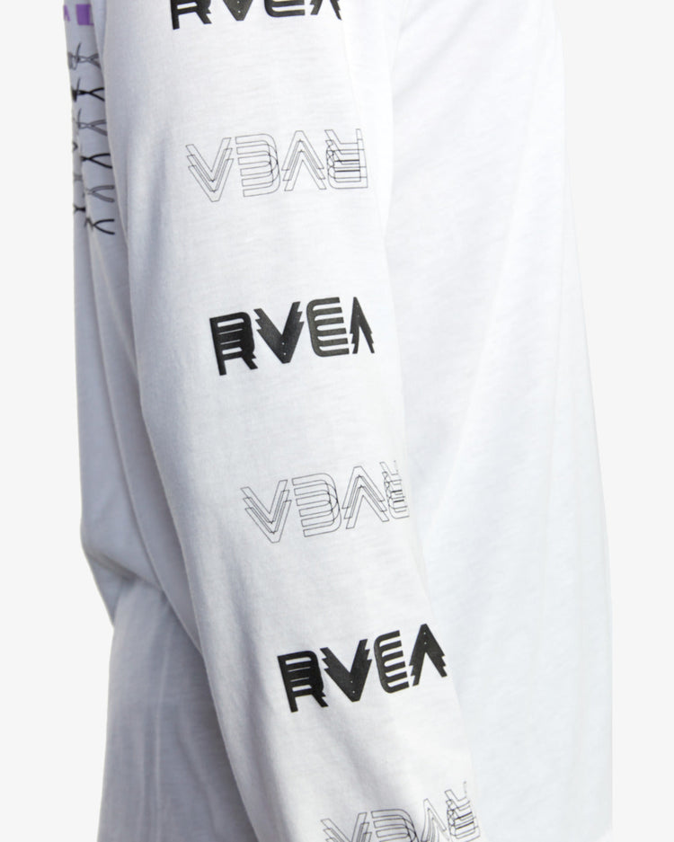 Wire Frame Long Sleeve Tee - White