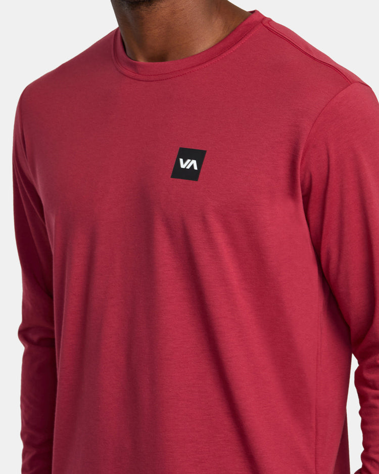 RVCA 2X Long Sleeve Tee - Deep Magenta