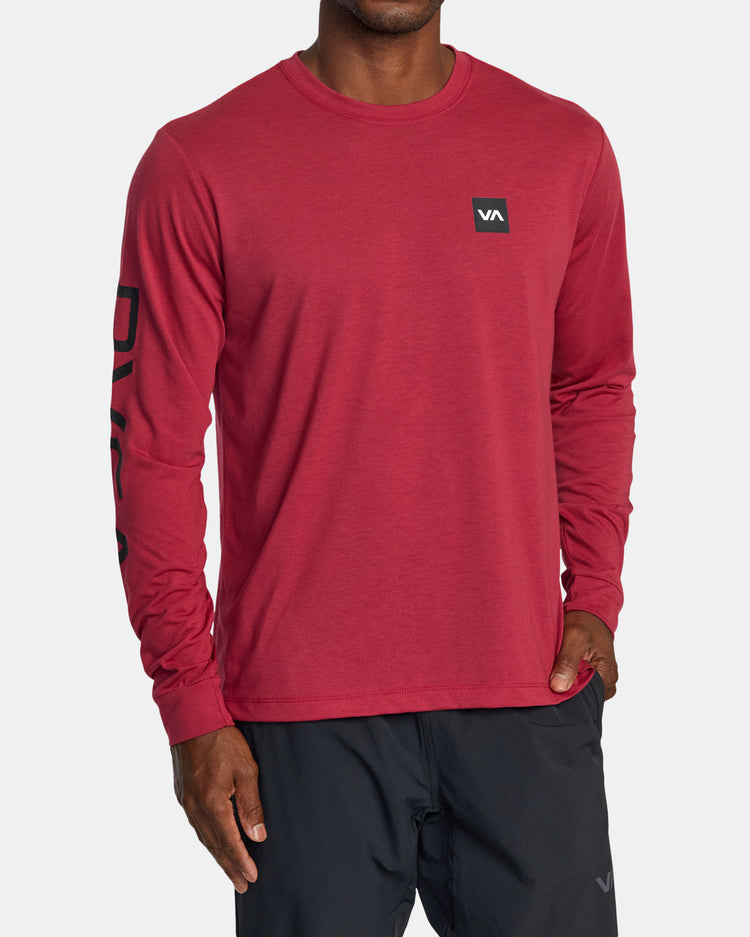 RVCA 2X Long Sleeve Tee - Deep Magenta