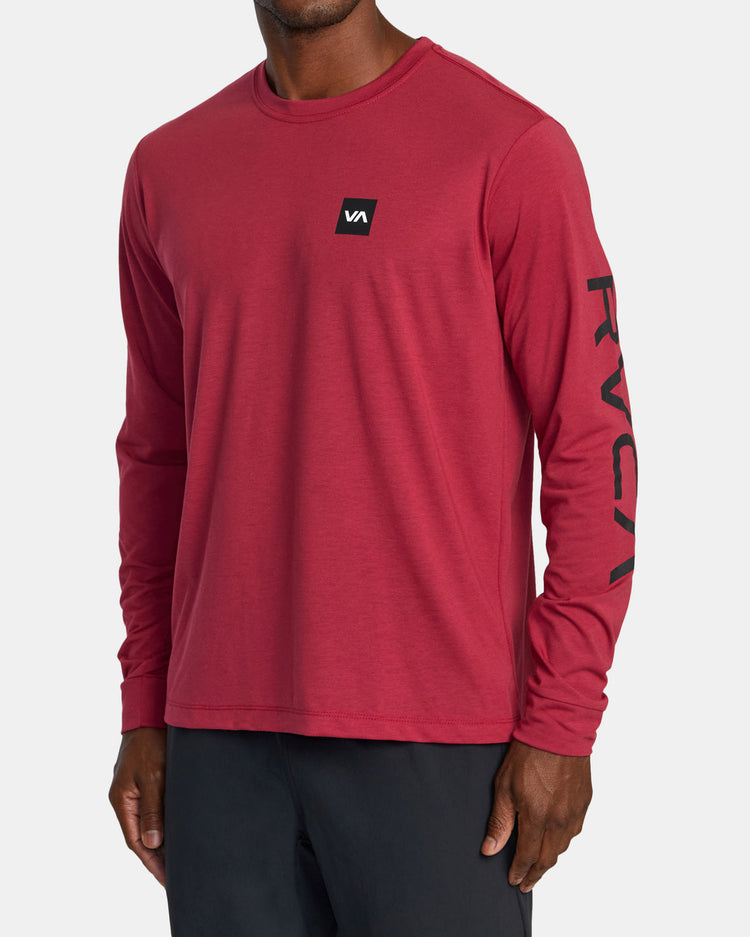 RVCA 2X Long Sleeve Tee - Deep Magenta