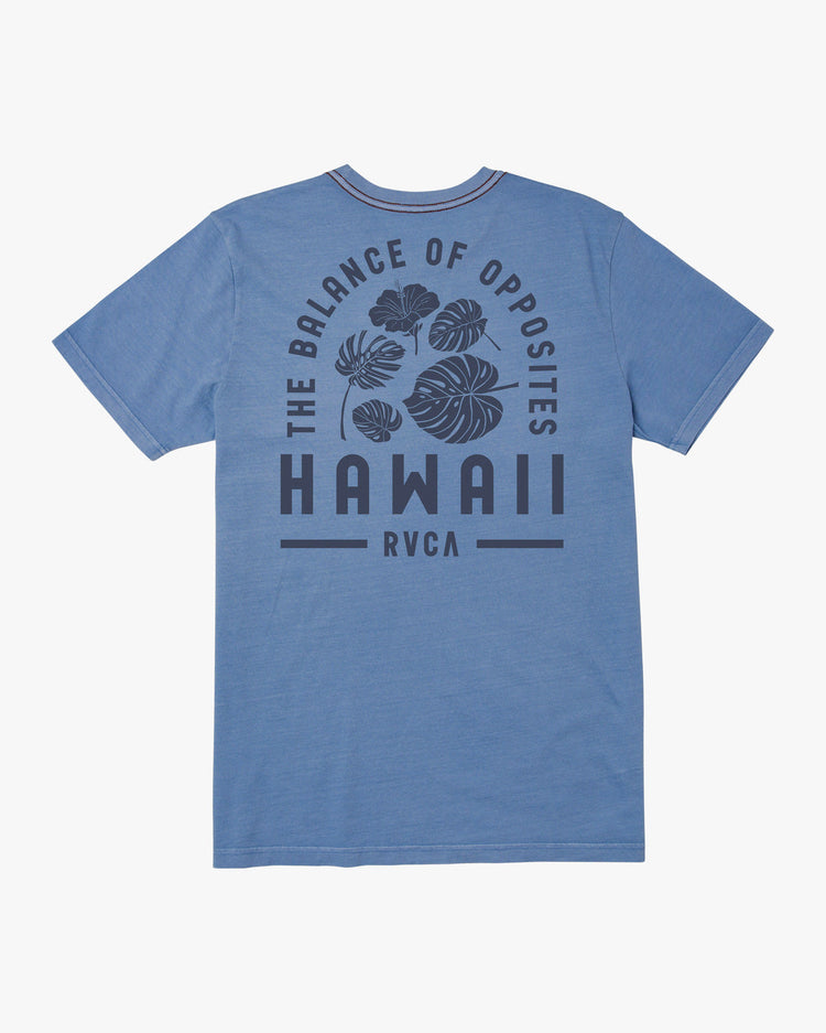 Hawaii Monstera Tee - Ash Blue