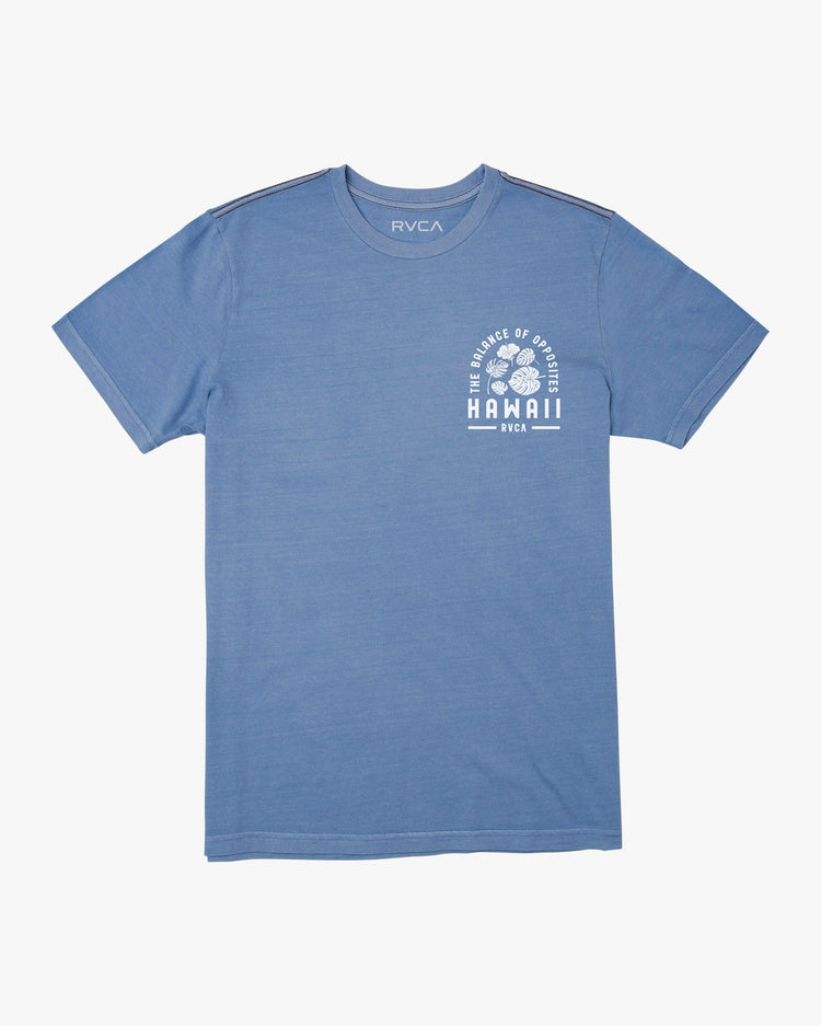 Hawaii Monstera Tee - Ash Blue