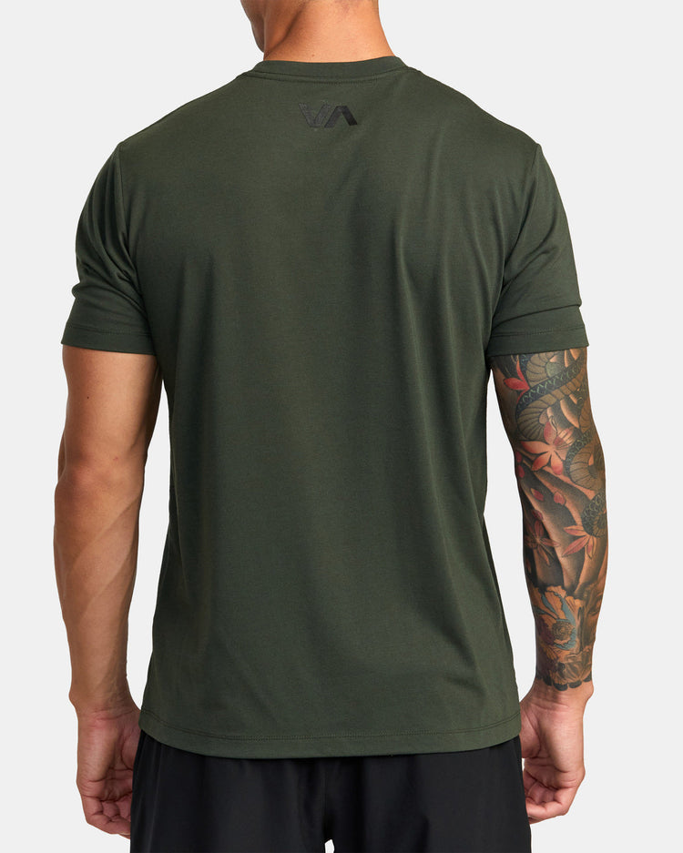 VA RVCA Blur Tee - Dark Olive