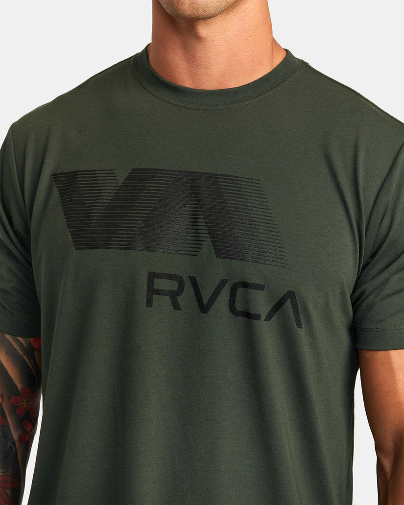 VA RVCA Blur Tee - Dark Olive