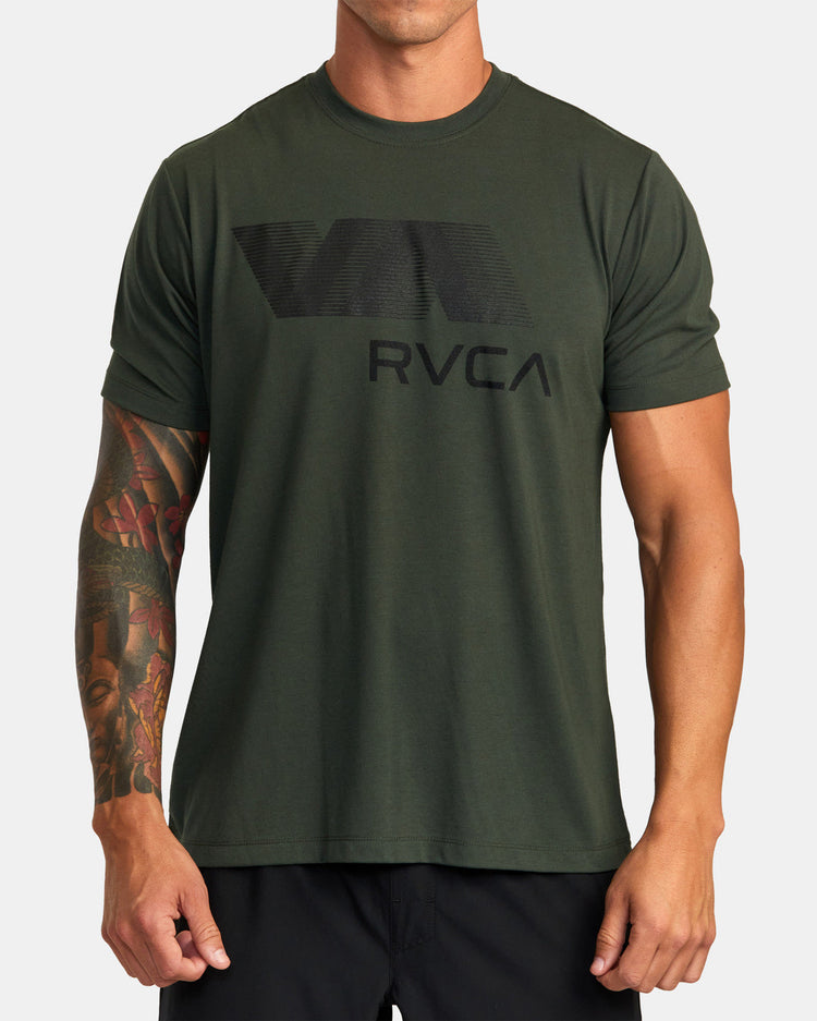 VA RVCA Blur Tee - Dark Olive