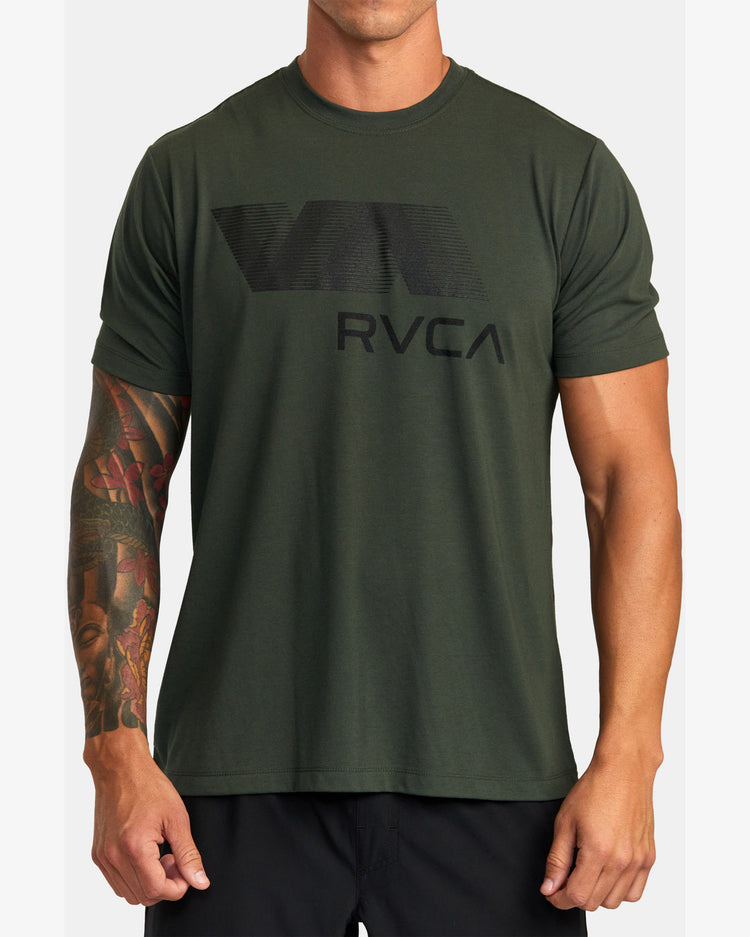 VA RVCA Blur Tee - Dark Olive