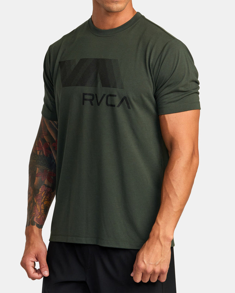 VA RVCA Blur Tee - Dark Olive