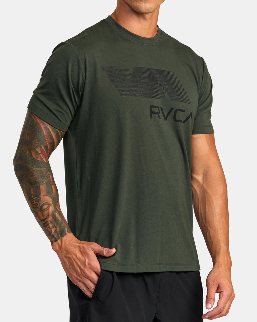 VA RVCA Blur Tee - Dark Olive