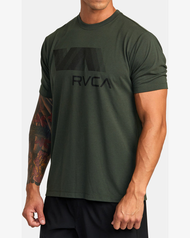 VA RVCA Blur Tee - Dark Olive