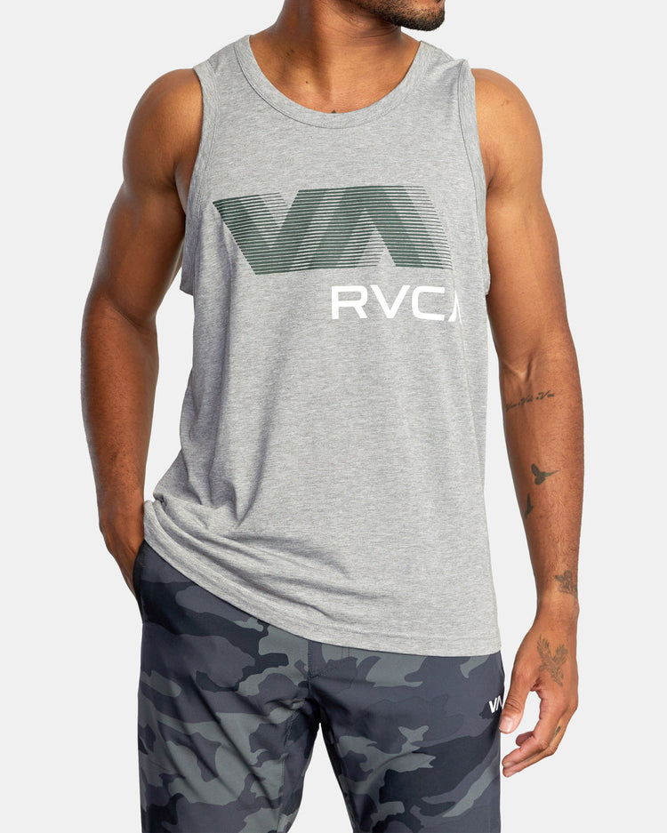 VA RVCA Blur Tank Top - Athletic Heather