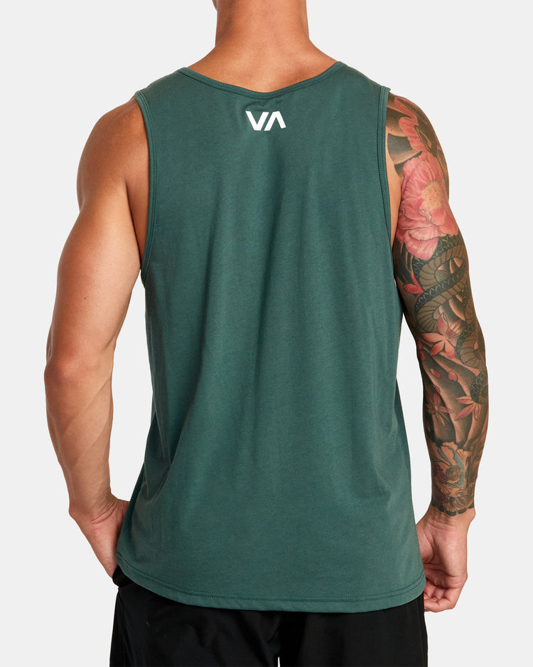 VA RVCA Blur Tank Top - Jungle Green