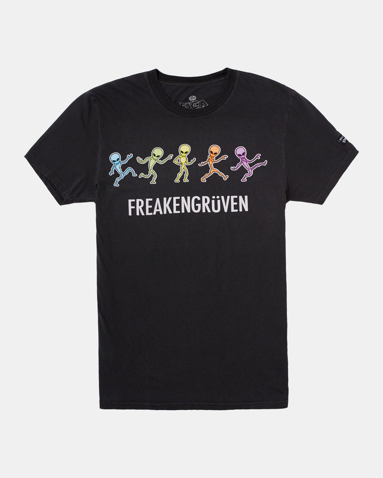 RVCA X Freaktopia - T-Shirt Unisex - Washed Black