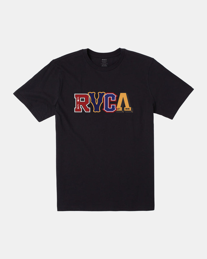 RVCA Letterman T-Shirt - Black