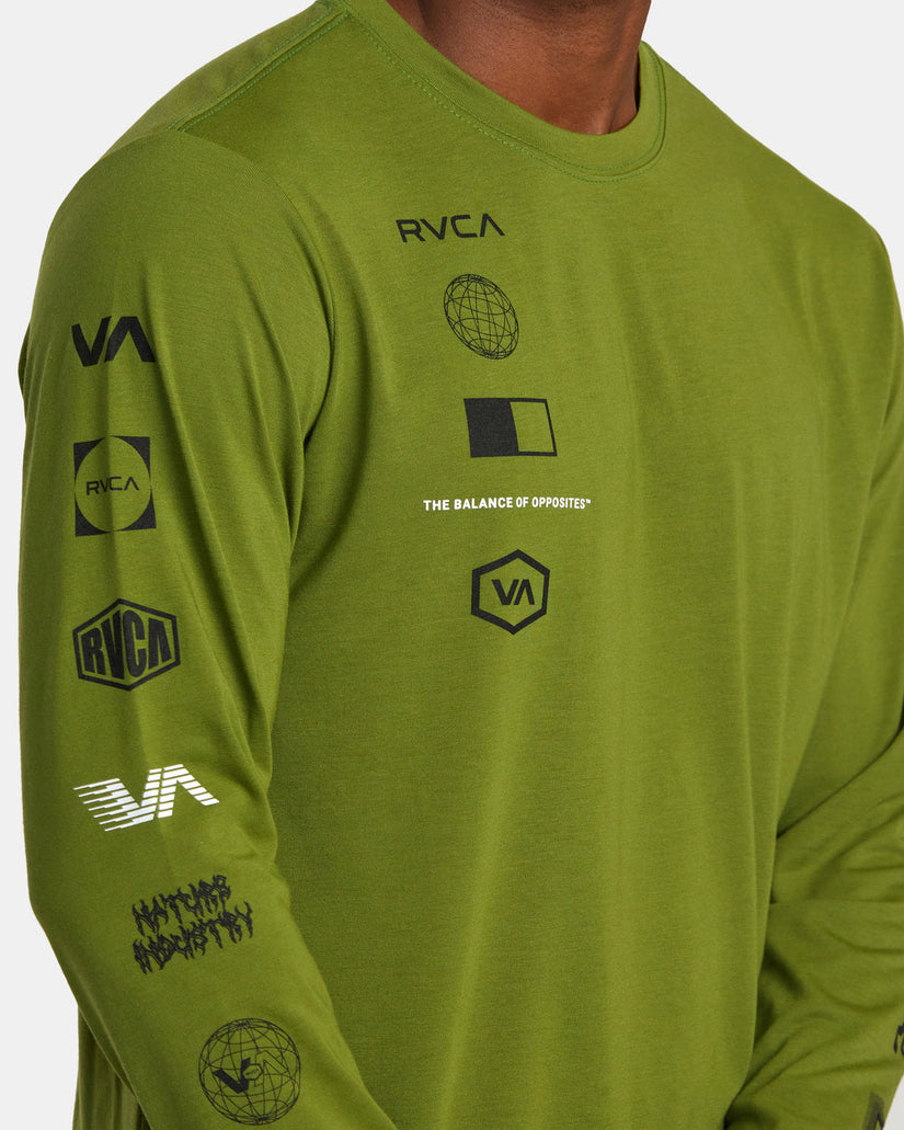 RVCA Arena Long Sleeve T-Shirt - Olive Leaf