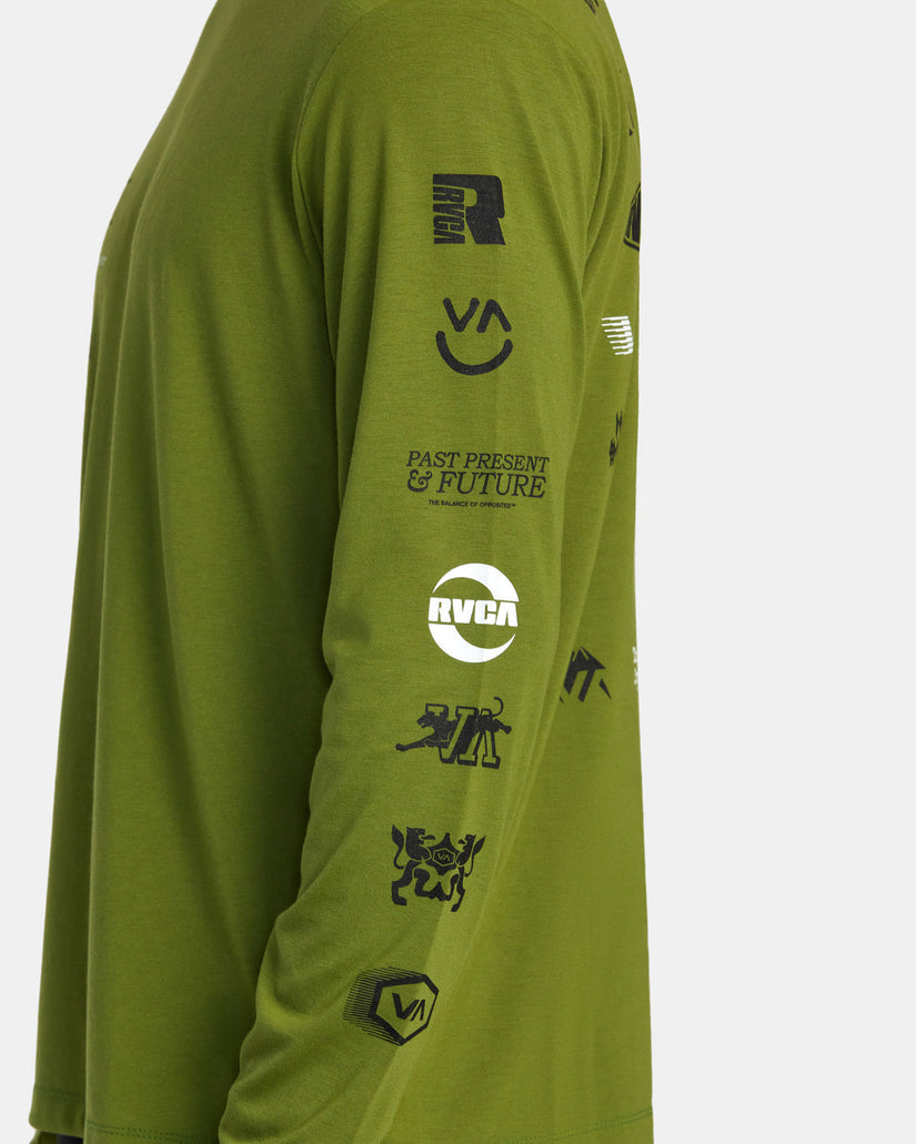 RVCA Arena Long Sleeve T-Shirt - Olive Leaf