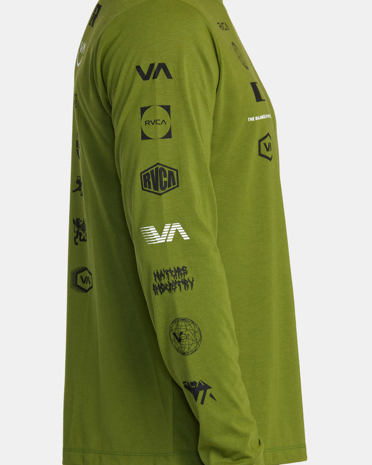 RVCA Arena Long Sleeve T-Shirt - Olive Leaf