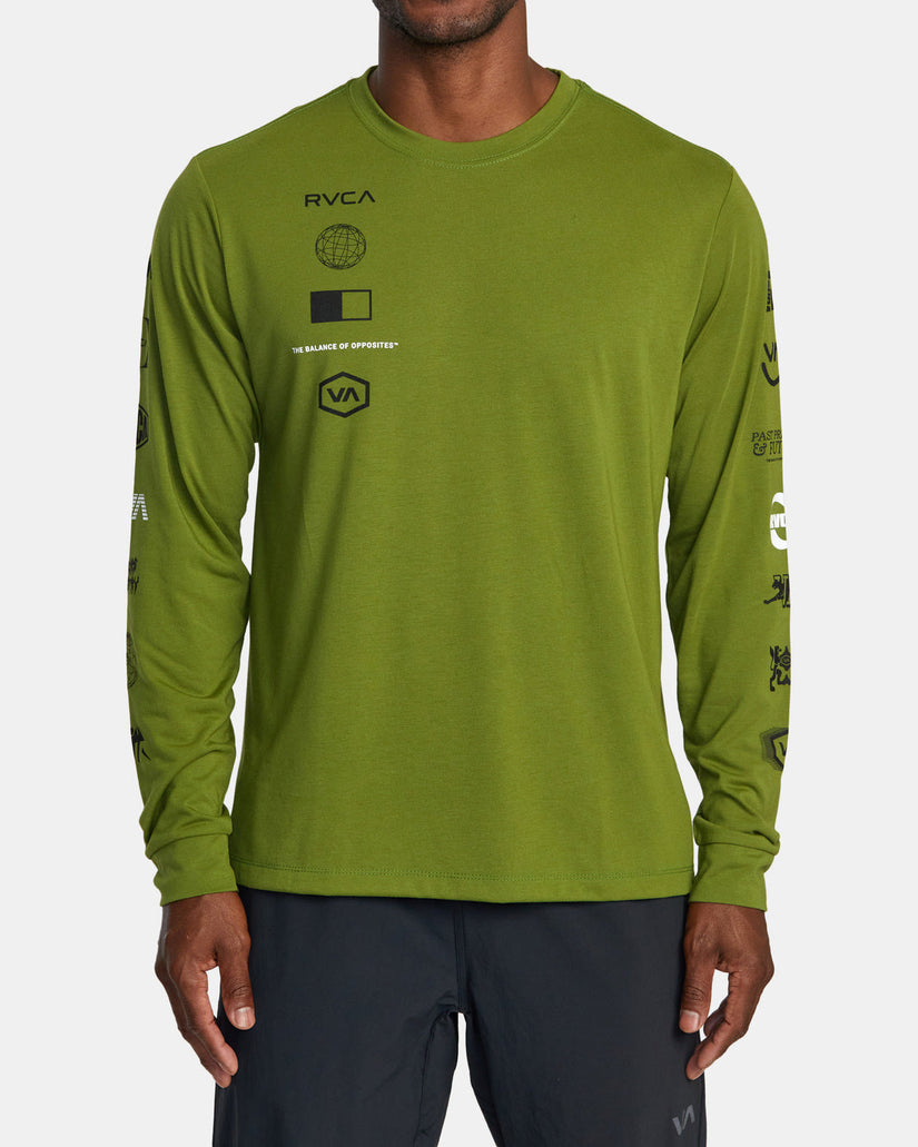 RVCA Arena Long Sleeve T-Shirt - Olive Leaf