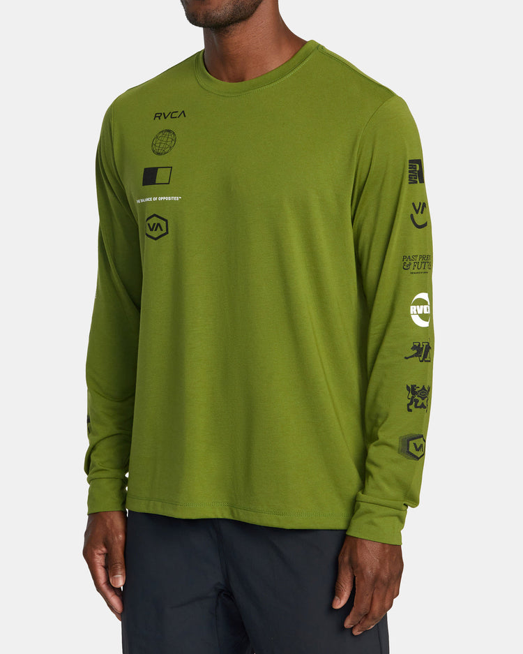 RVCA Arena Long Sleeve T-Shirt - Olive Leaf