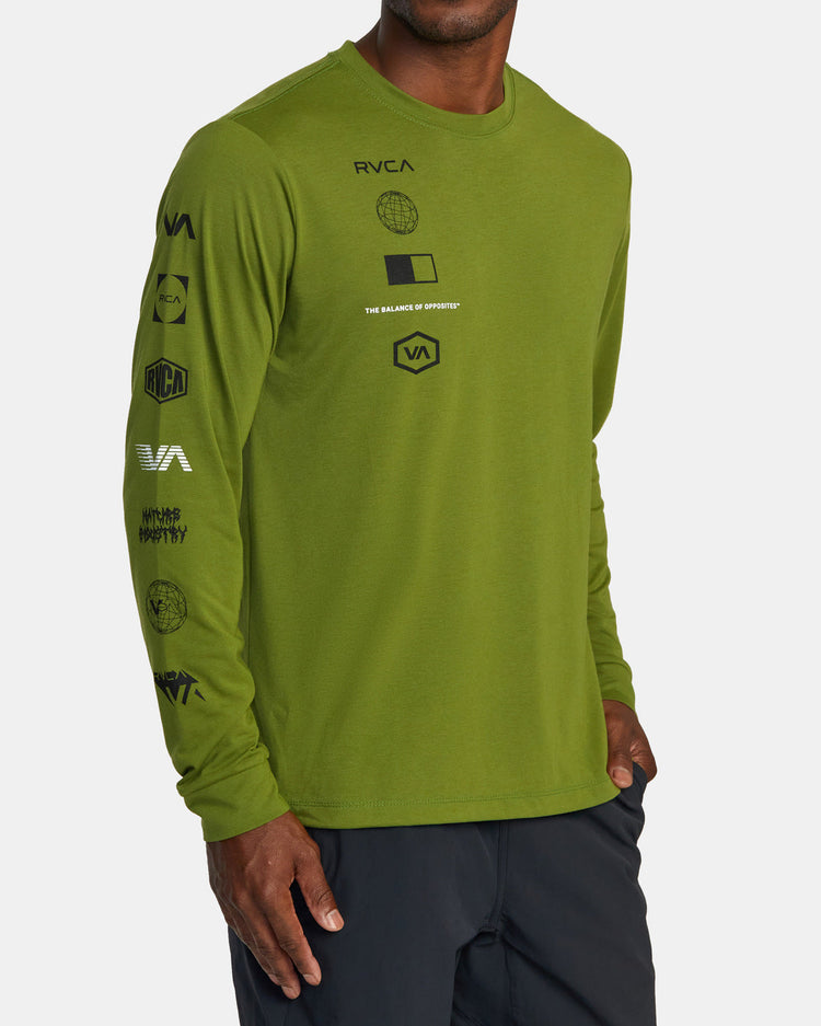 RVCA Arena Long Sleeve T-Shirt - Olive Leaf