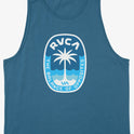 Prime Palm Tank T-Shirt - Cool Blue