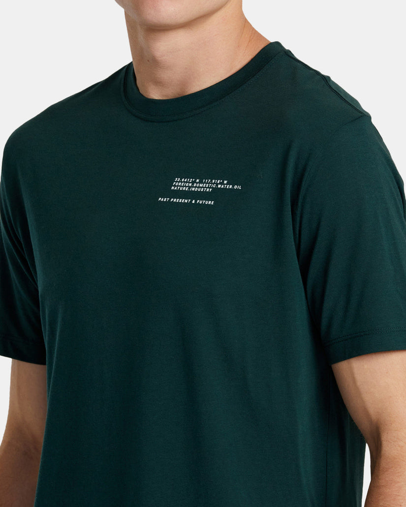 Reflective Base Short Sleeve T-Shirt - Oil Green