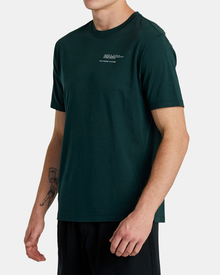 Reflective Base Short Sleeve T-Shirt - Oil Green