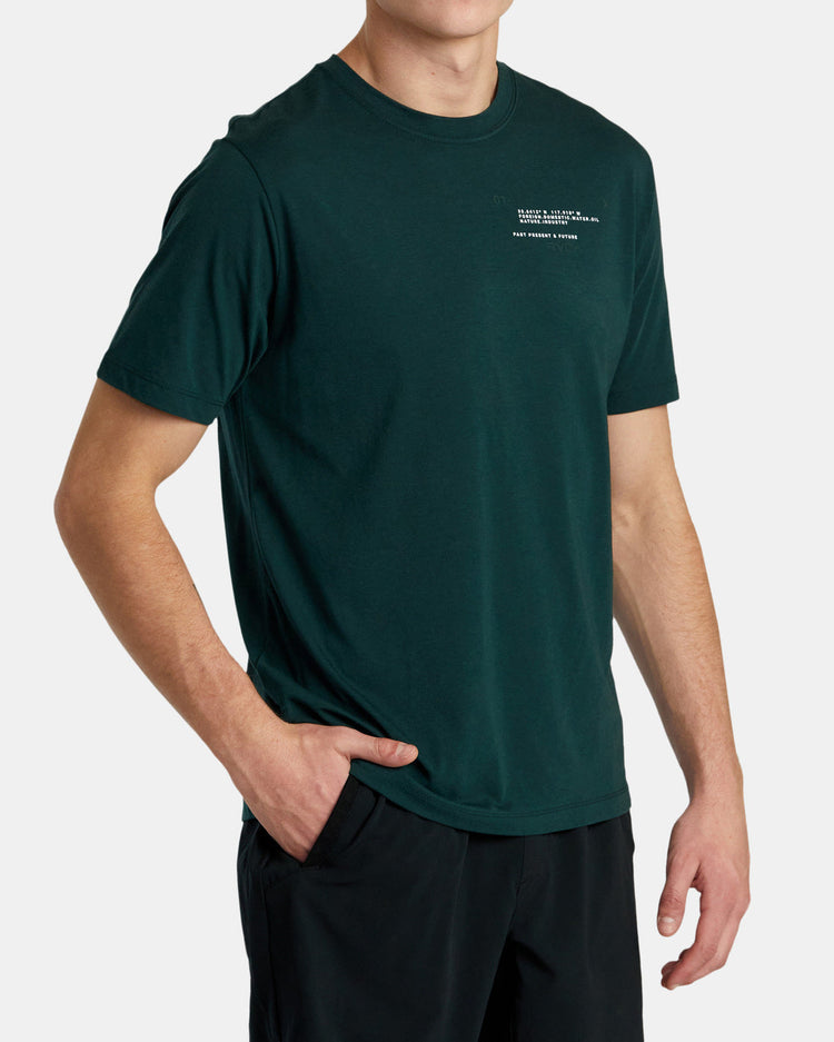 Reflective Base Short Sleeve T-Shirt - Oil Green