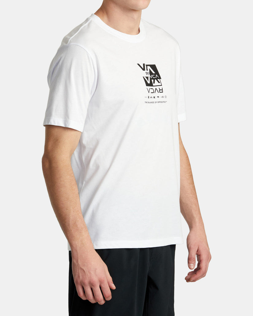 Splitter Stacks Short Sleeve T-Shirt - White