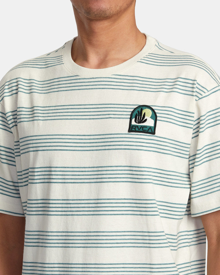 Vallejo Stripe Short Sleeve T-Shirt - Silver Bleach