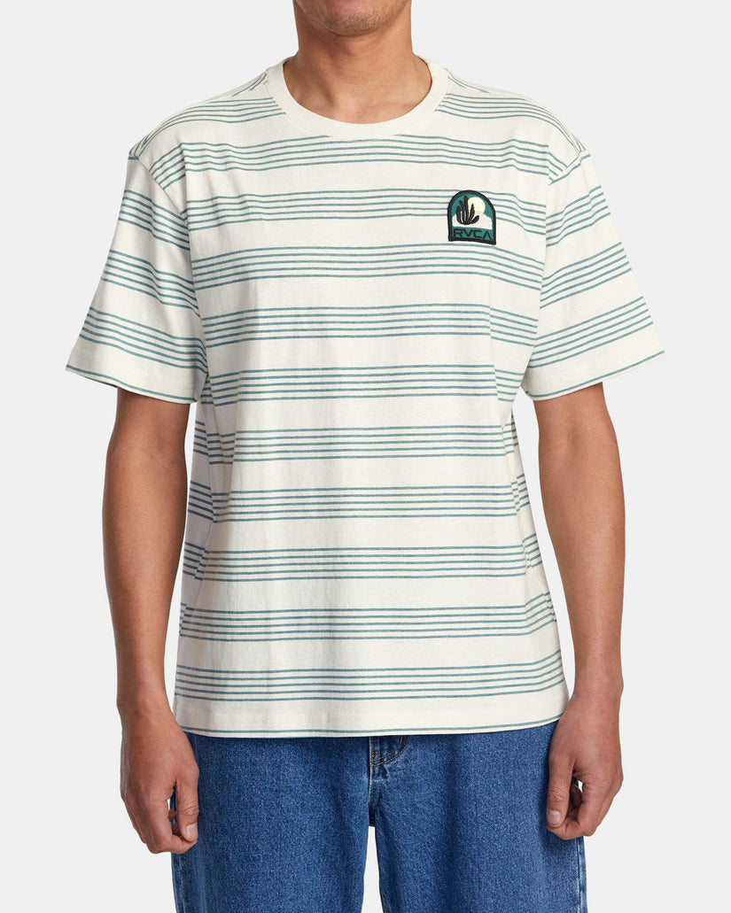 Vallejo Stripe Short Sleeve T-Shirt - Silver Bleach