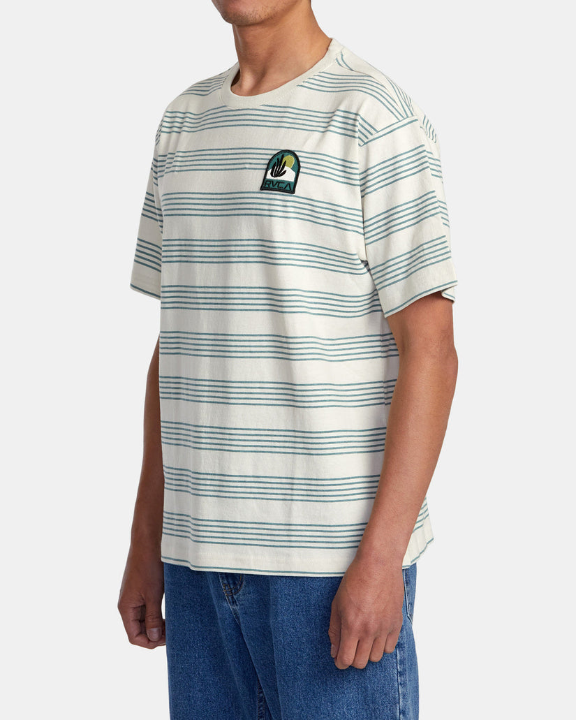 Vallejo Stripe Short Sleeve T-Shirt - Silver Bleach