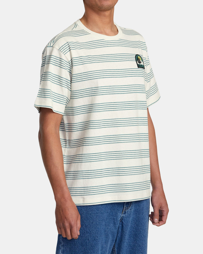 Vallejo Stripe Short Sleeve T-Shirt - Silver Bleach