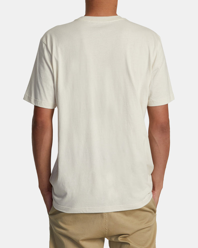 Big RVCA Short Sleeve T-Shirt - Silver Bleach