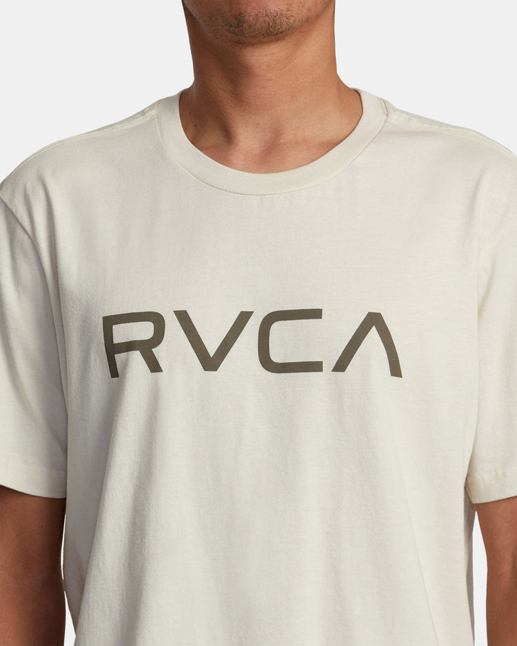 Big RVCA Short Sleeve T-Shirt - Silver Bleach