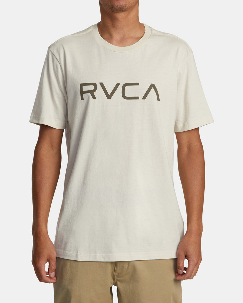 Big RVCA Short Sleeve T-Shirt - Silver Bleach