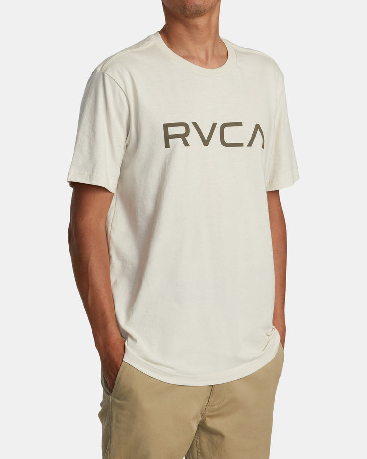 Big RVCA Short Sleeve T-Shirt - Silver Bleach