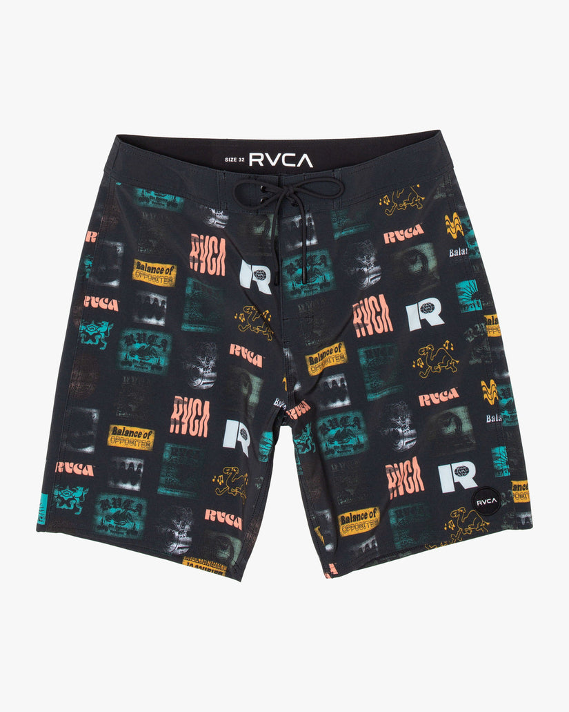 Boys Va Boardshorts 17" - Black Multi