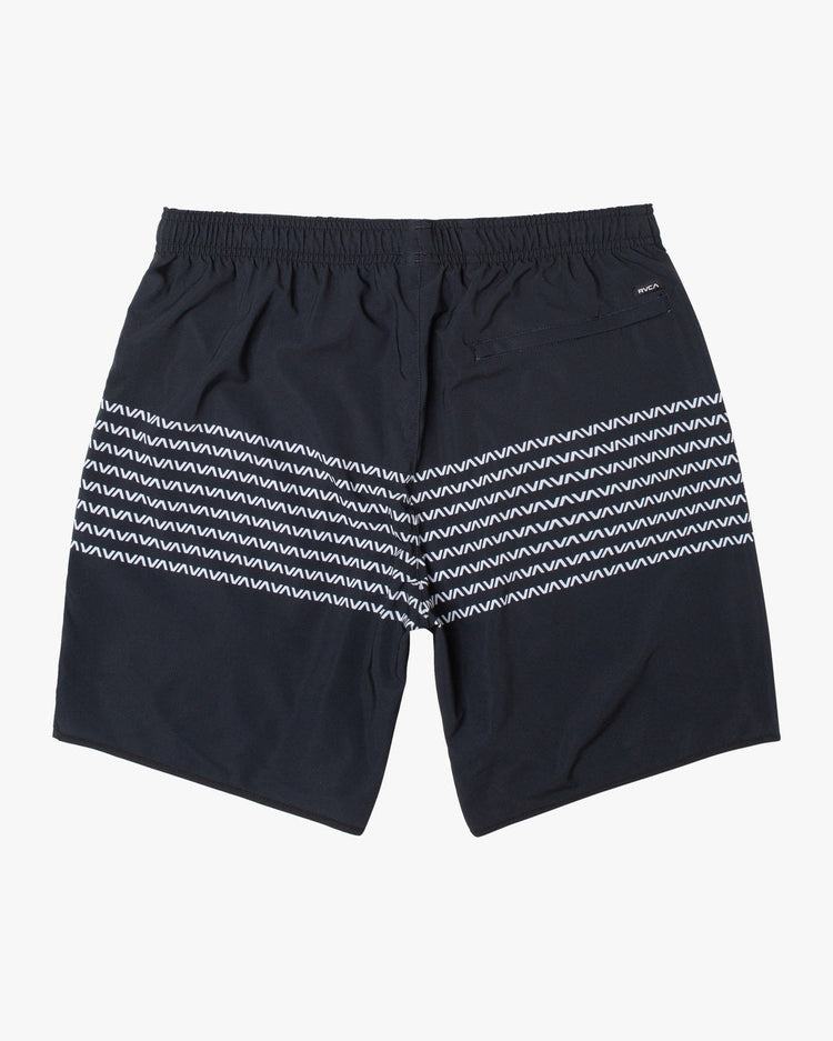 Boys Yogger Stretch Elastic Shorts 15" - Black/White